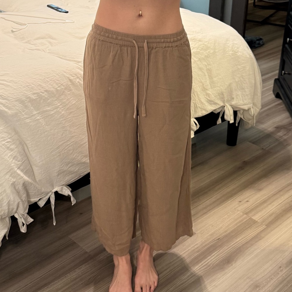 Volcom Light Brown Linen Pants